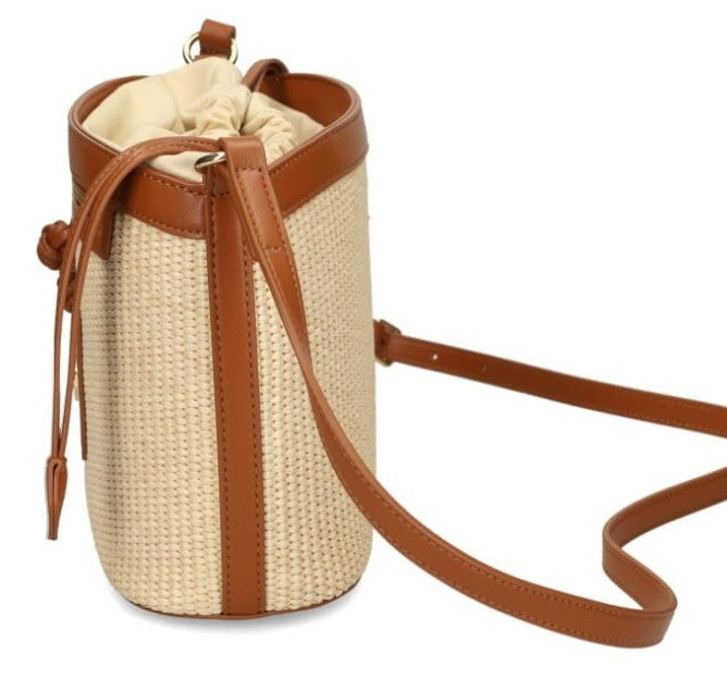 Love Moschino borsa a tracolla rafia/cuoio