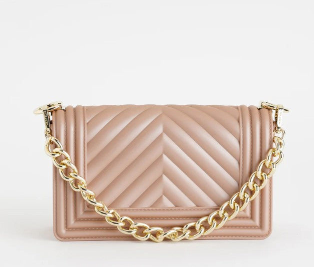 Marc ellis Borsa a Tracolla Flat S Moka Mousse/Light Gold