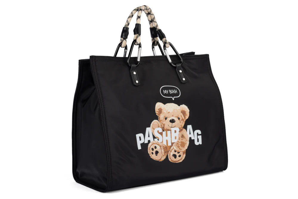 Pashbag Borsa a Mano Orsetto Nera