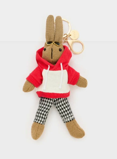 Nali' Portachiavi Charms Bunny Felpa Rosso EMPT0058