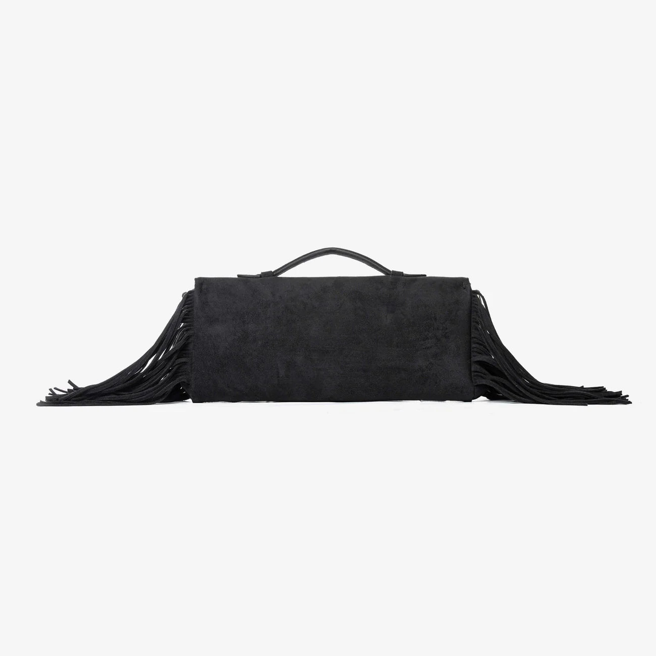Secret Pon Pon Luisita Clutch Fringe Suede Black
