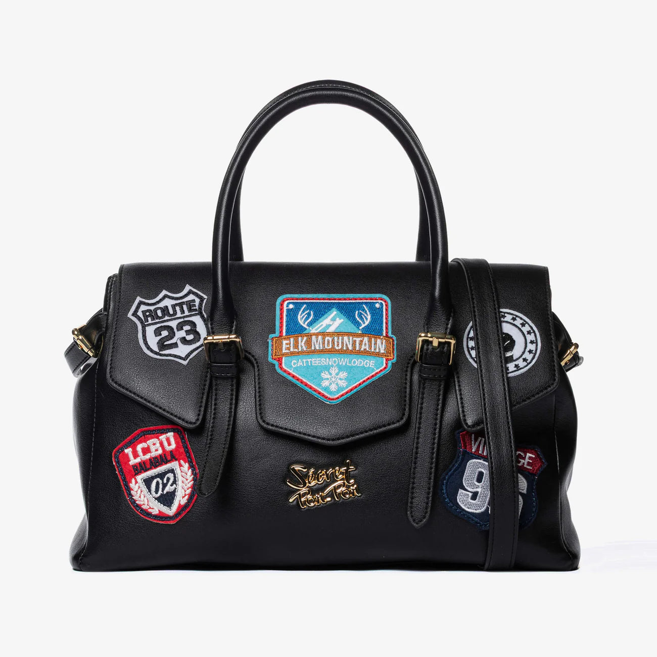 Secret Pon Pon Borsa A Mano Luisita Medium Patch Black