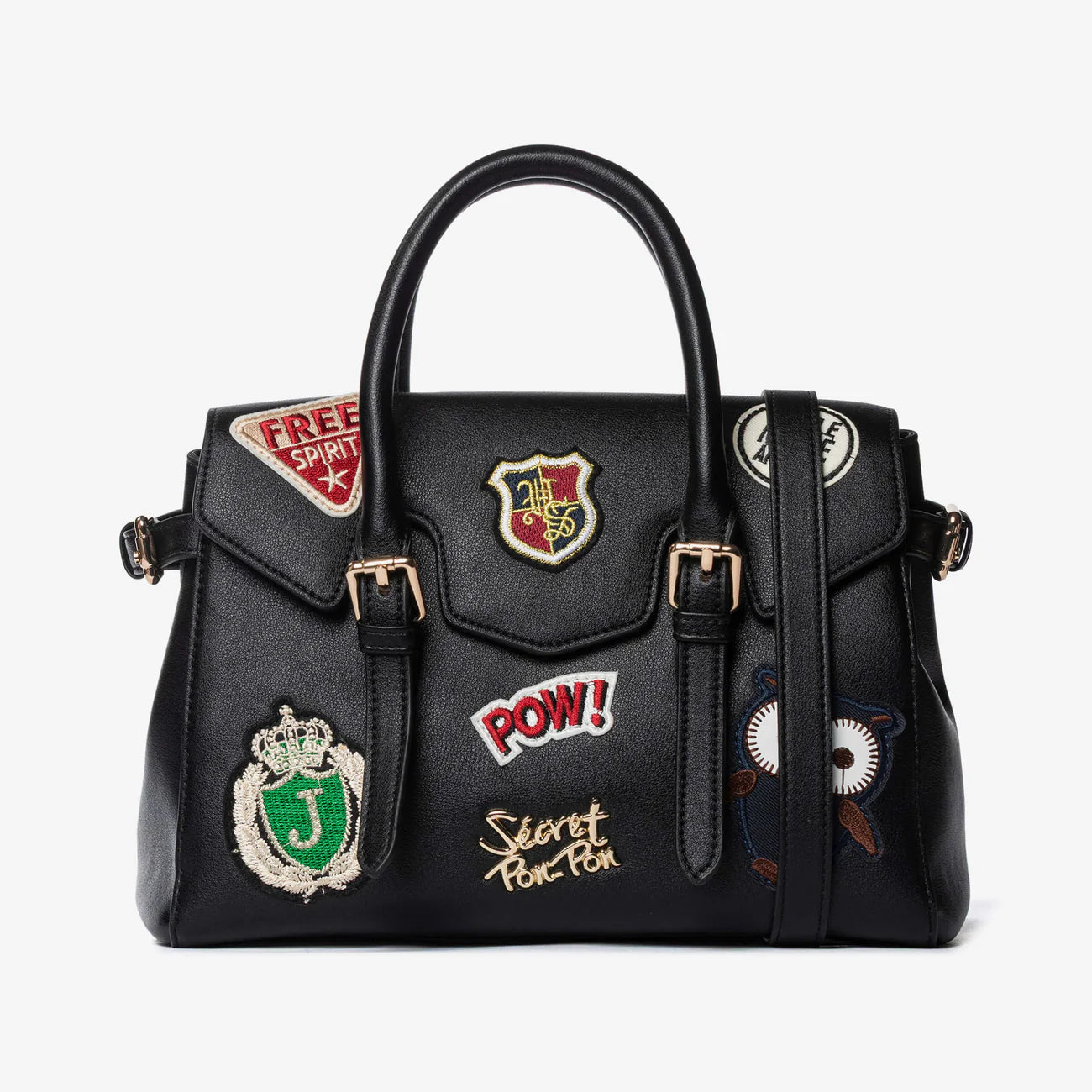 Secret Pon Pon Borsa A Mano Luisita Small Patch Black