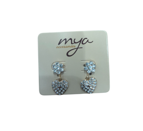 Mya Accessories Orecchini a cuore pendenti oro