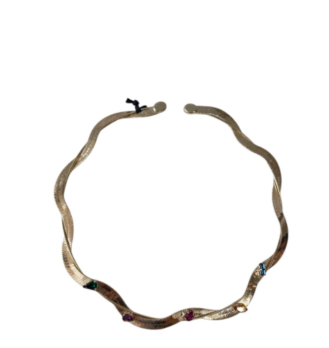 Gio Preziosi Girocollo in oro con pietre colorate