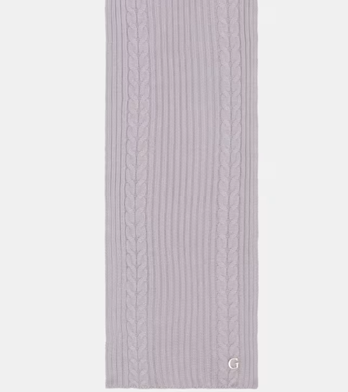 Guess Sciarpa maglia scritta logo Grigia