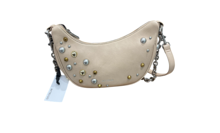 Gio Cellini Borsa Mezzaluna A Spalla/Mano Beige
