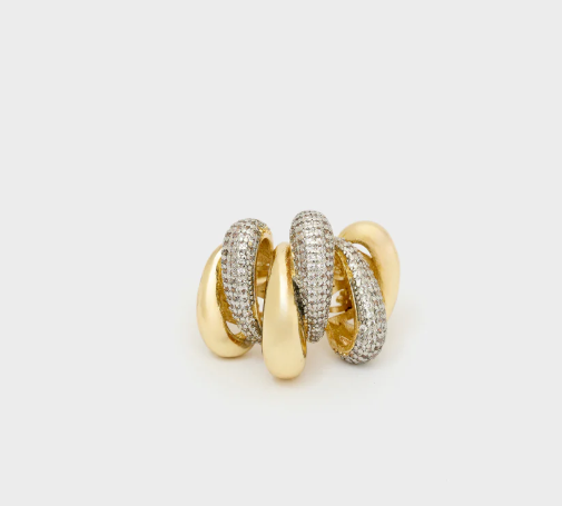 NALI ANELLO OVER CON PIETRE ARGENTO/ORO EMAN0429