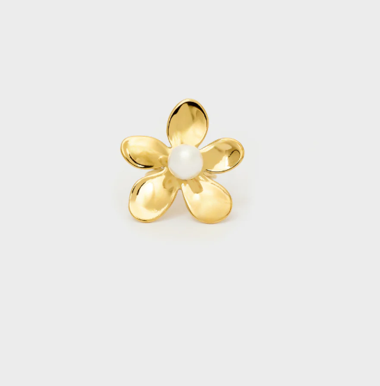 NALI ANELLO BLOSSOM CON PERLA ACC.INOS. ORO MEAN0286