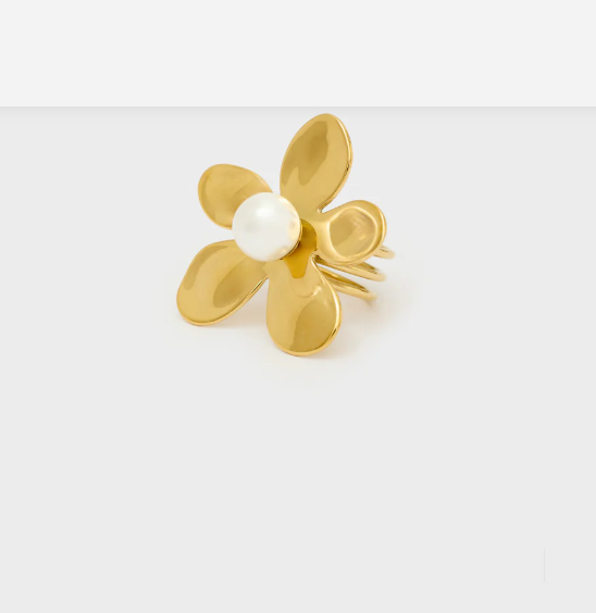 NALI ANELLO BLOSSOM CON PERLA ACC.INOS. ORO MEAN0286