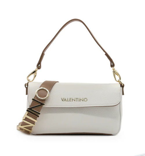 Mario Valentino Borsa a Mano/Tracolla Alexia Cuoio/Bianco VBS5A804