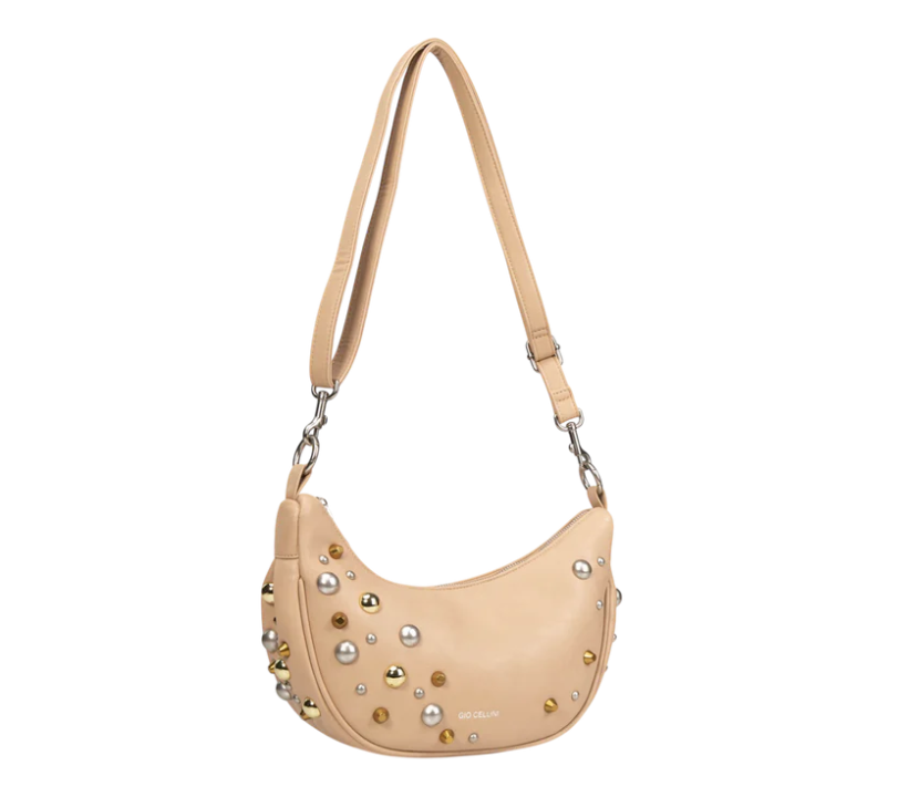 Gio Cellini Borsa Mezzaluna A Spalla/Mano Beige HH098