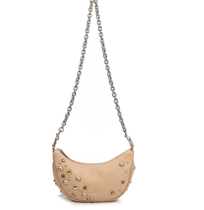 Gio Cellini Borsa Mezzaluna A Spalla/Mano Beige HH098