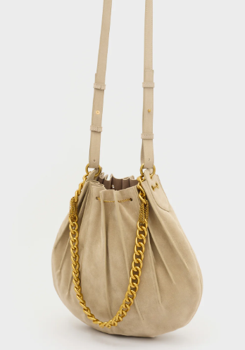 NALI BORSA EVISSA A SPALLA SCAMOSCIATA BEIGE LDBS0155
