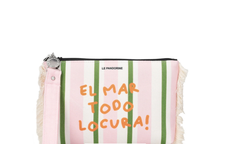 Le Pandorine Pochette Marina in tessuto con polsiera colore rosa PS2635B81