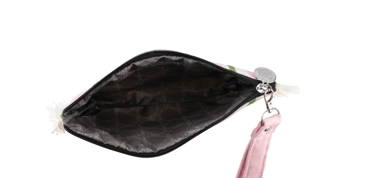 Le Pandorine Pochette Marina in tessuto con polsiera colore rosa PS2635B81