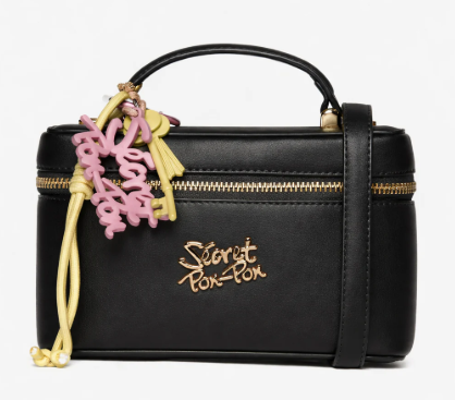 Secret Pon Pon Borsa a Mano/Tracolla Nera Alexandra Beauty