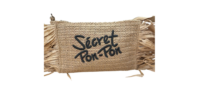 Secret Pon Pon Stephanie Pouch Straw Natural