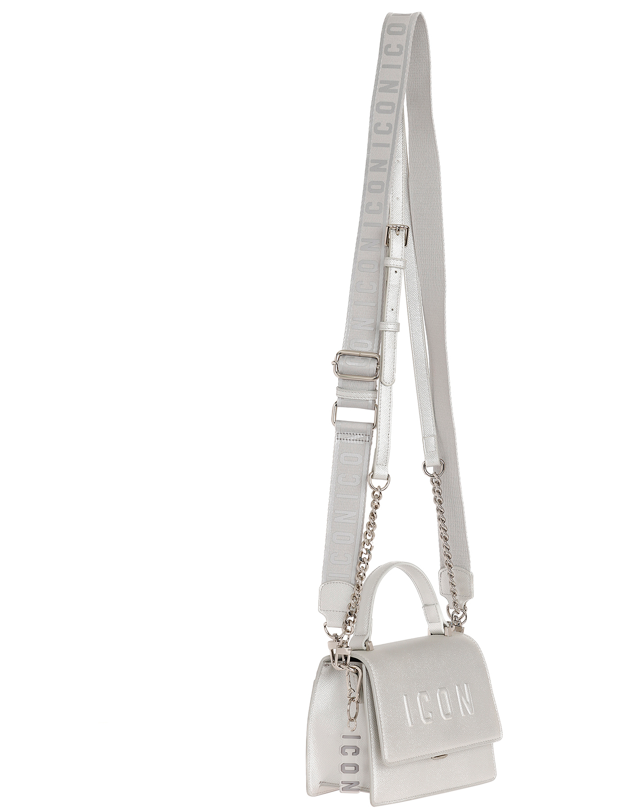 ICON BORSA A MANO/TRACOLLA ARGENTO KYLIE ICBS05A02