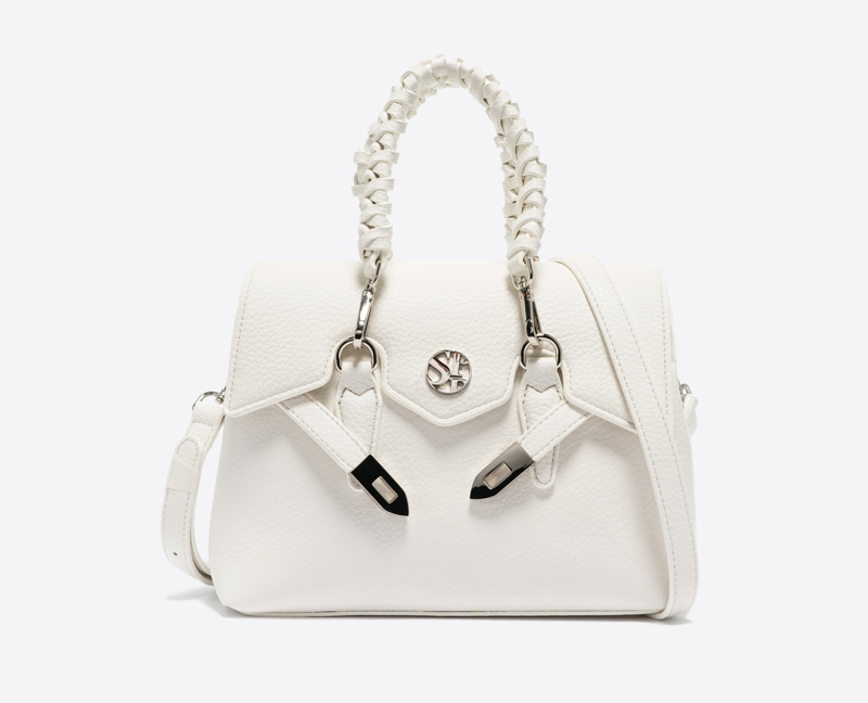 Secret Pon Pon Borsa a mano/Tracolla Quiny Small White