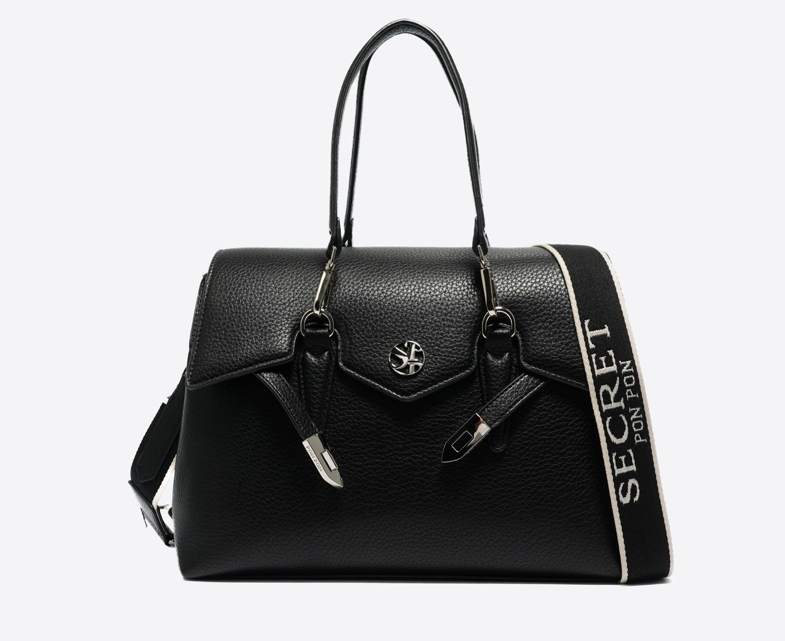 Secret Pon Pon Borsa a mano/Tracolla Quiny Medium Black