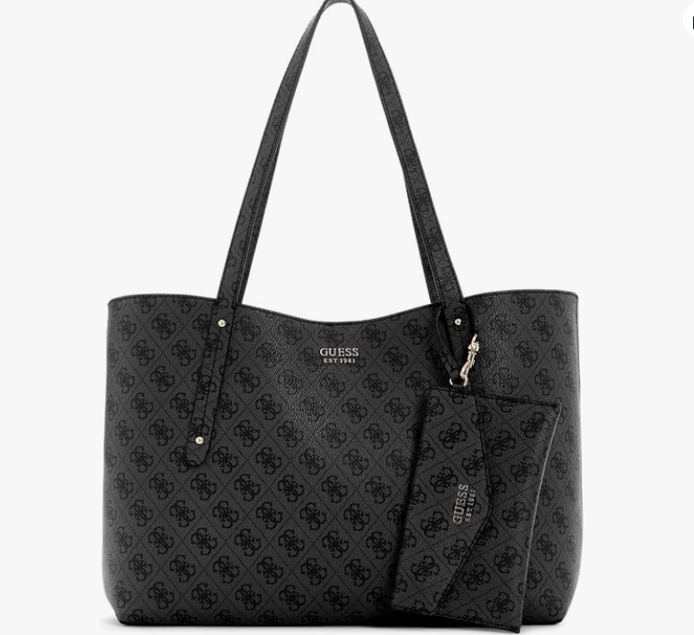 Guess Borsa a Spalla Brenton Donna reversibile Coal Logo LG964823