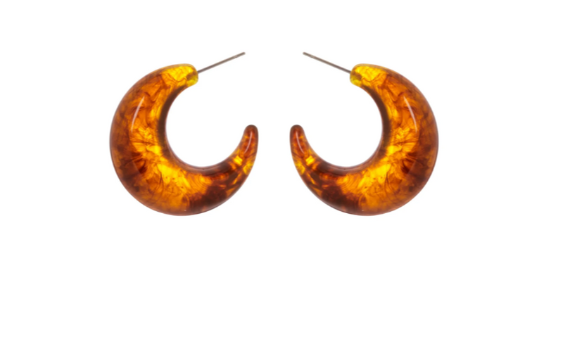 Sodini Bijoux Orecchini a cerchio affusolato Vieste - Ambra 852304D