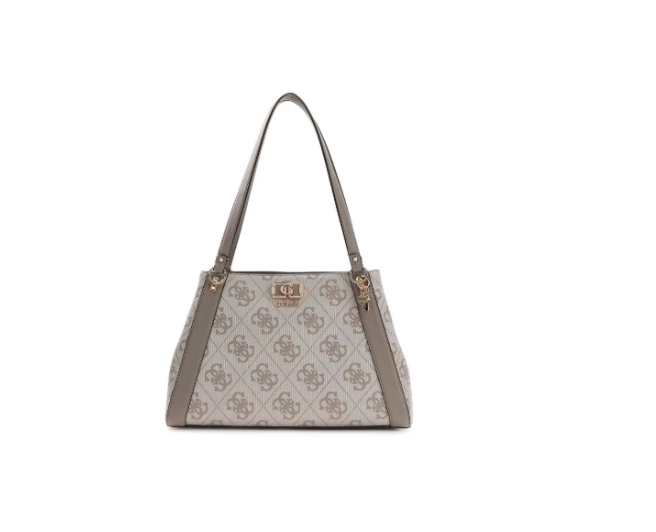 Guess Borsa A Spalla Dark Taupe Logo Karnilla Logo OS990122