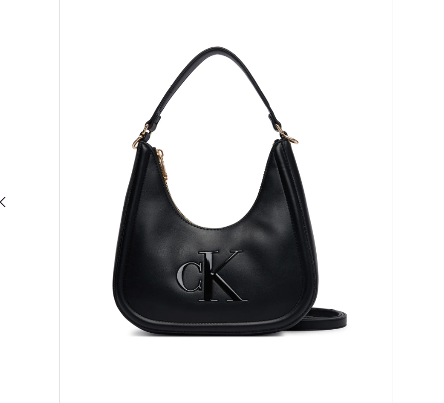 Calvin Klein Borsa A Mano/Tracolla Bold CK Small Crescent Bag Black LV04F3561G UB1