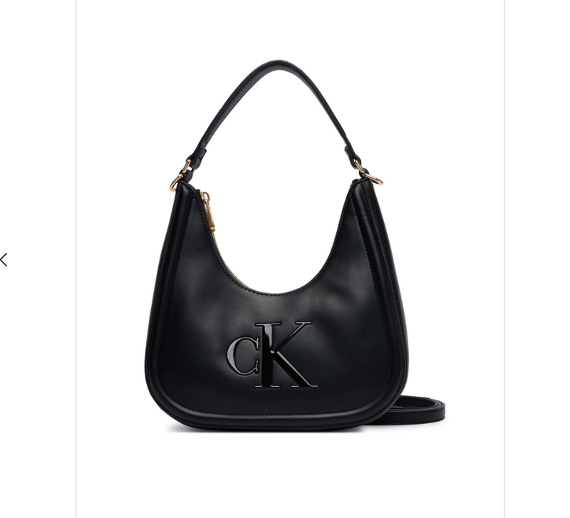 Calvin Klein Borsa A Mano/Tracolla Bold CK Small Crescent Bag Black LV04F3561G UB1