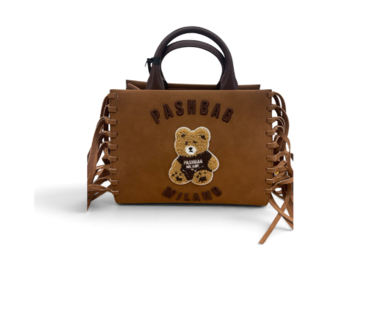 Pashbag Borsa a Mano/Tracolla 20140 Marge Shepherd Teddy Suede Camel
