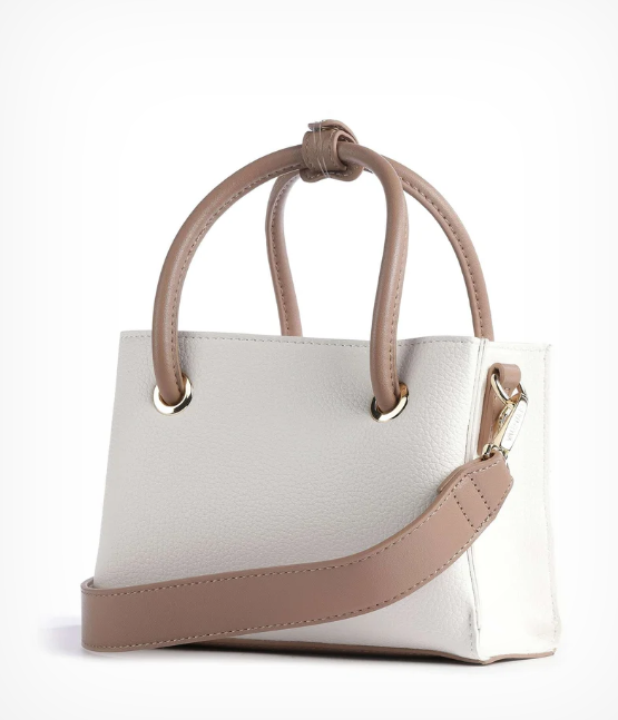 Mario Valentino Alexia Borsa VBS5A805 Doppio Manico Piccola Bianco/Cuoio