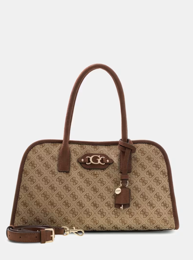 Guess Borsa A Mano Samantha Latte Logo/Brown JG231306