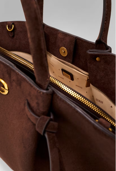 Guess Borsa a Mano Allegra Marrone Scuro SG223706
