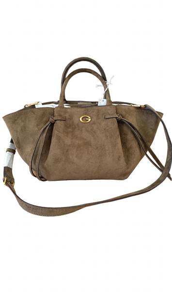 Guess Borsa a Mano in Camoscio Color Verde Oliva SG223706