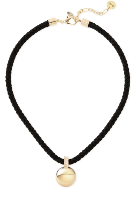 Sodini Collana corta cordino sfera Ember - Nero 552626