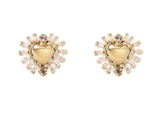 Sodini Orecchini piccolo cuore cristalli Ember - Oro 552633