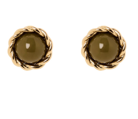 Sodini Orecchini mini bottone cabochon Belle Epoque - Oliva 832397BO