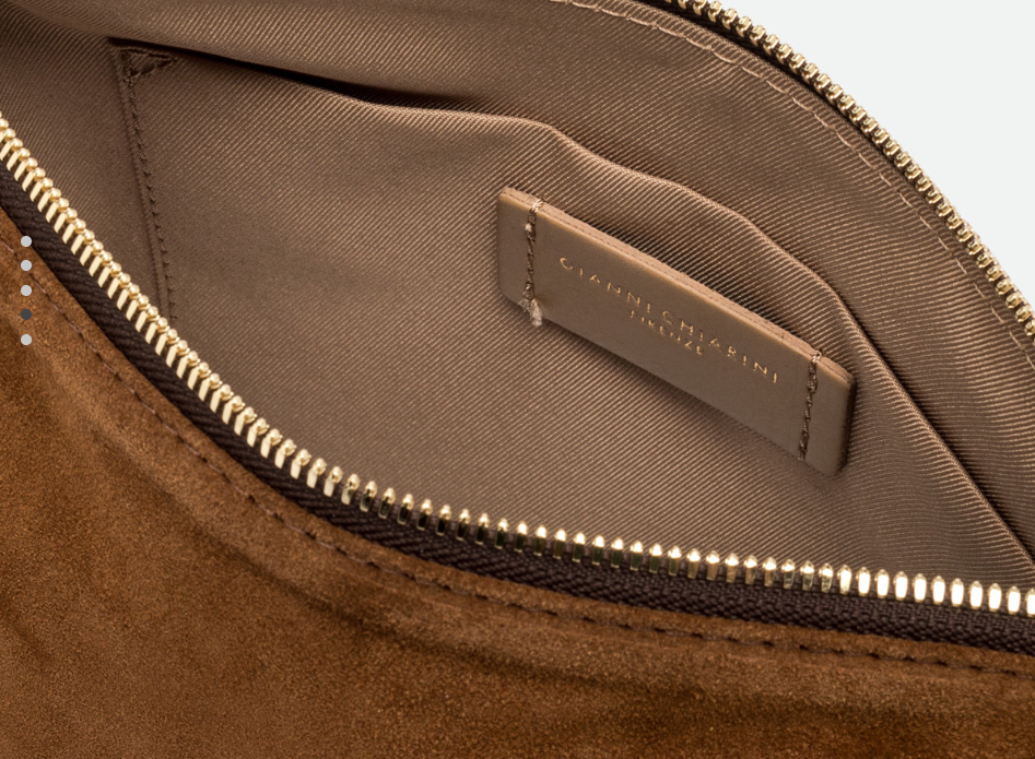 Gianni Chiarini Firenze Borsa a Mano Nora Pouch Cognac + Tracolla 8057145876061