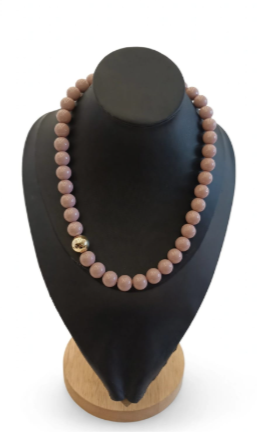 Sodini Collana Corta a Sfere Rosa Cipria con Pepita Oro 832410X