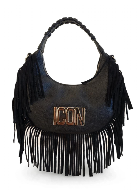 Icon Borsa a Mano Nera + Tracolla ICBS25A02