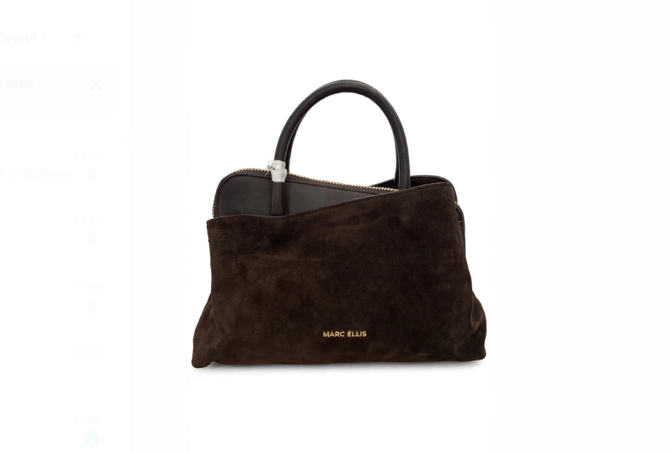 Marc Ellis Borsa a Mano/Tracolla Wavy M CM Chocolate/Gold