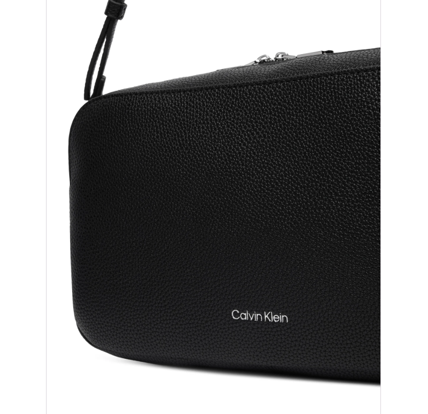 Calvin Klein Borsa A Tracolla Webbing 2X STRAP LG CAMERA BAG Black LV04F3642G UB1