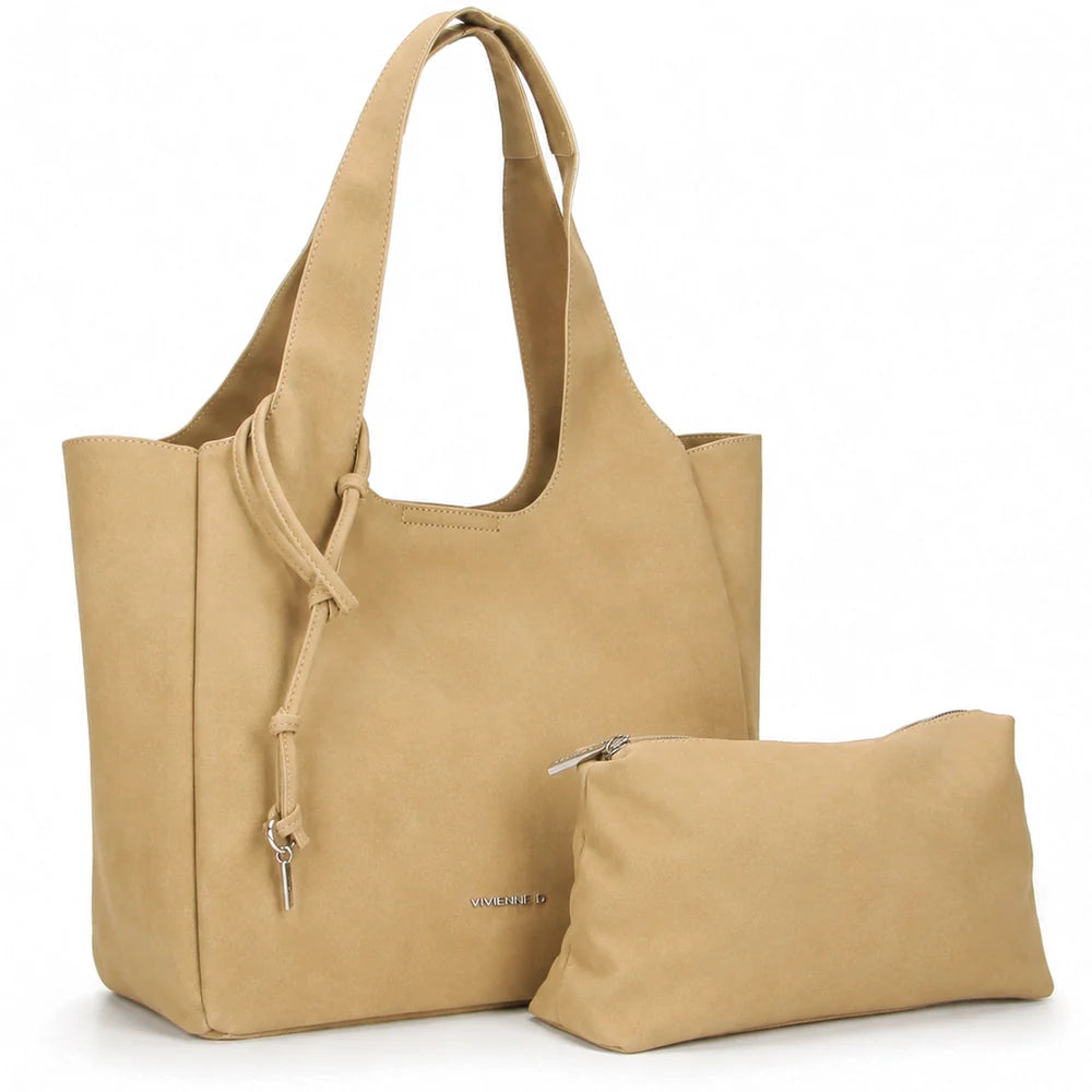 Vivienne D Shopper Cassie Wood Beige