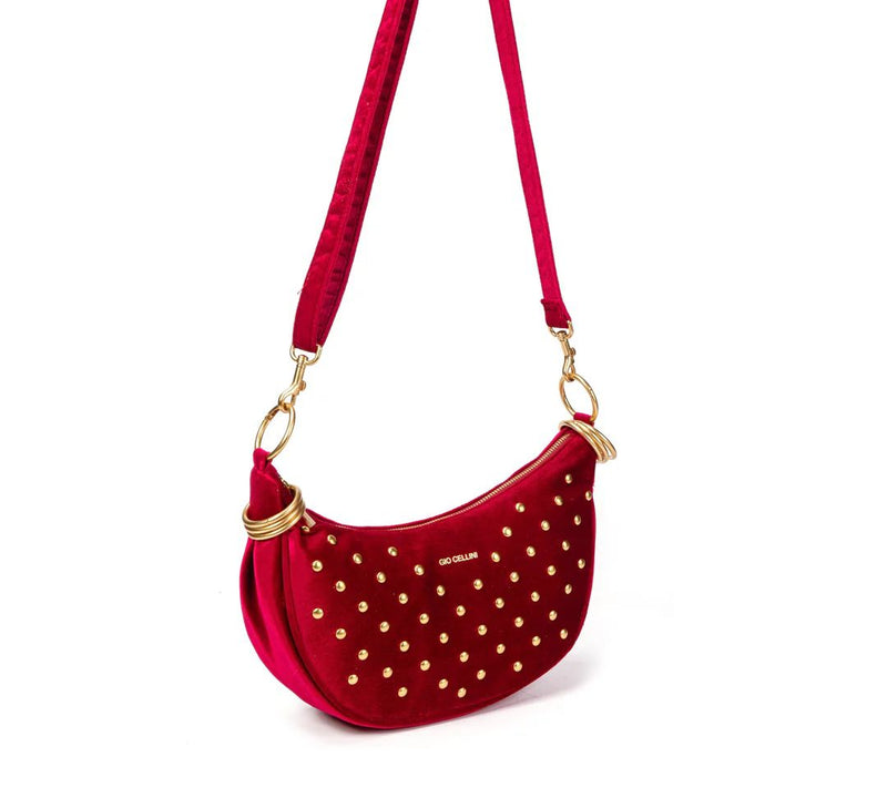 Gio Cellini Borsa a spalla Velluto Rosso