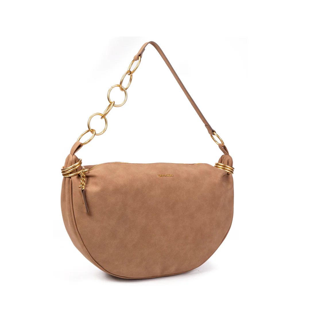 Gio Cellini Borsa a Spalla Scamosciata Beige