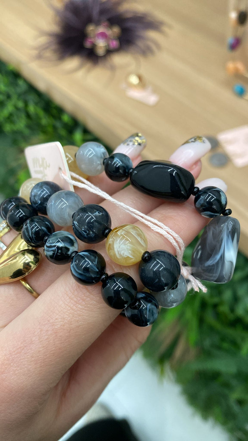 Mya Accessories Bracciale con pietre in acrilico multicolore