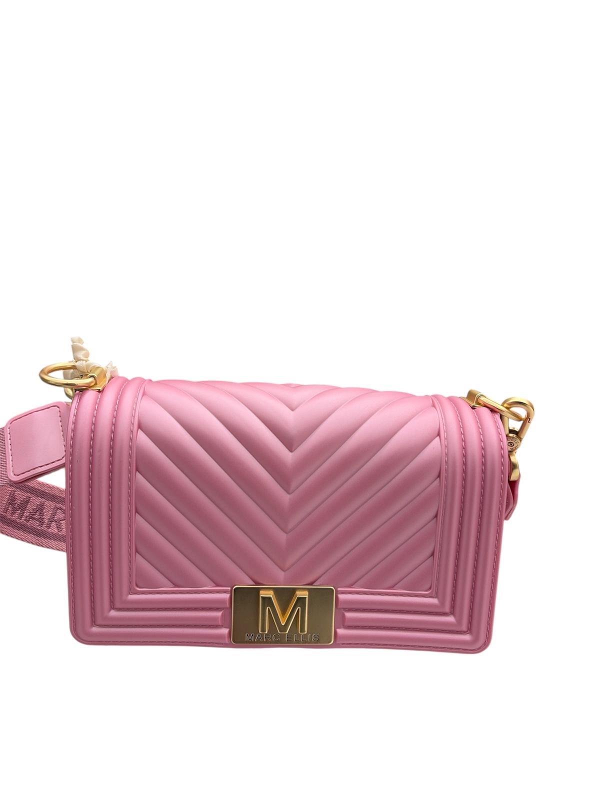 Marc ellis Borsa a Tracolla Flat S Cashmere rose/Matte Gold