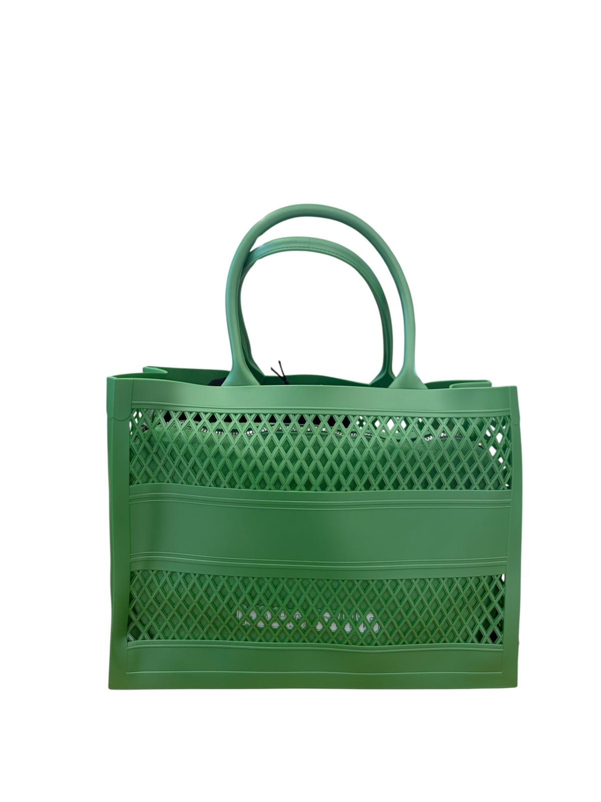 Marc Ellis Borsa a Mano Flat Sponge M Vibrant Green/ Silver