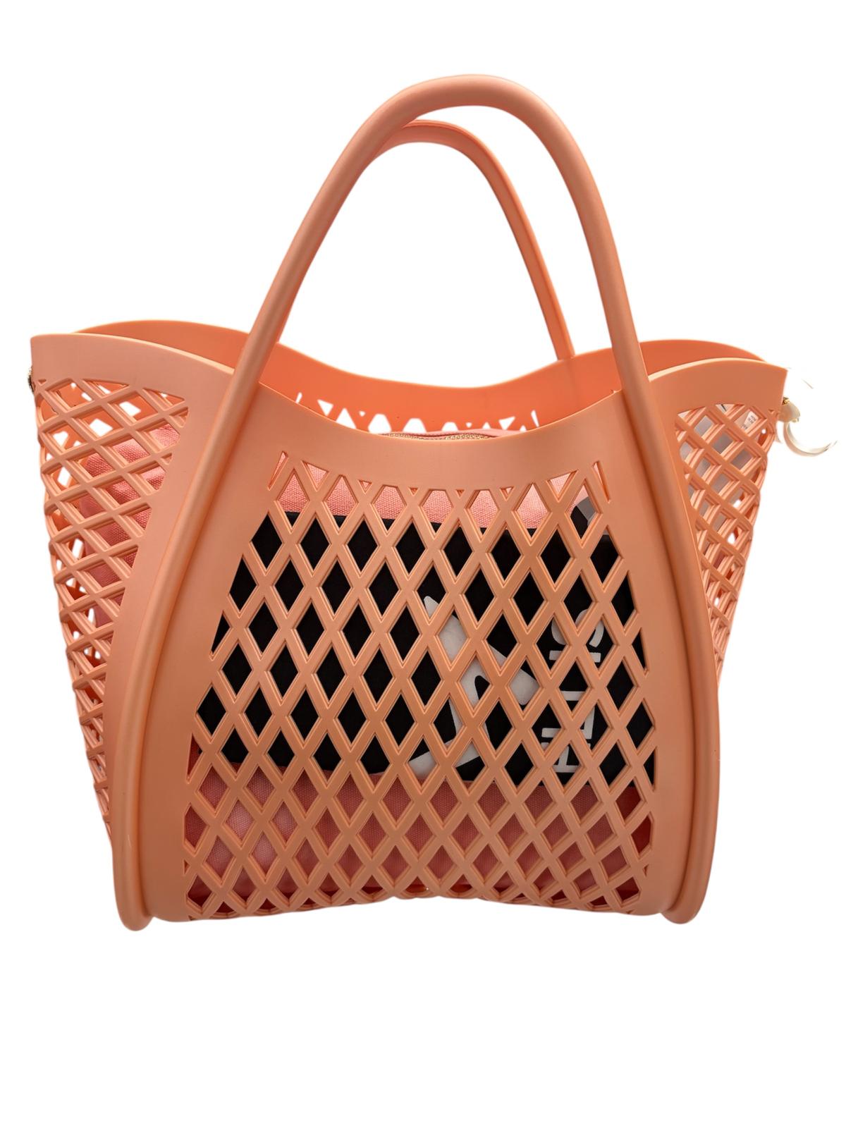 Marc Ellis Borsa a Mano BUby Basket M Coral Sand/Light Gold